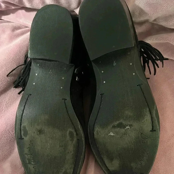 Sam Edelman black suede fringe booties size 7/37 EUC Style “Paige” - Picture 15 of 16